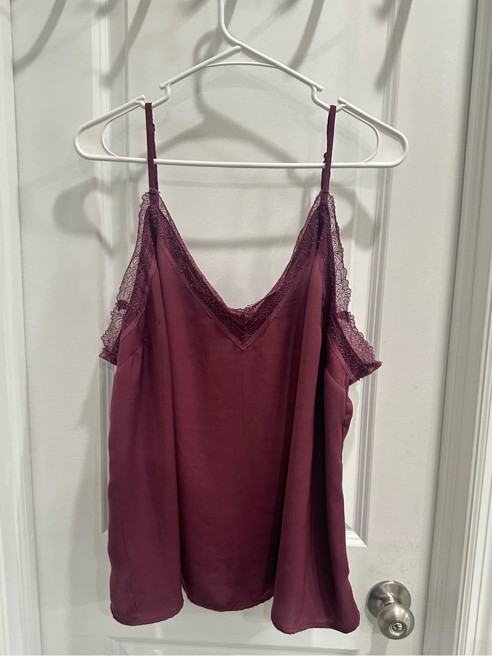Old Navy Maroon Lace Tank Top